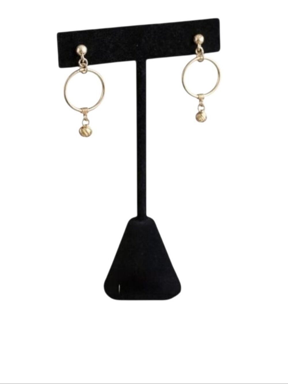1928 Goldtone Hoop Drop Earrings | Vintage-Inspired Classic NWOT